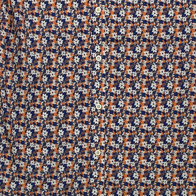 Vustra Lightweight Organic Cotton Floral Print Pattern SS Shirt