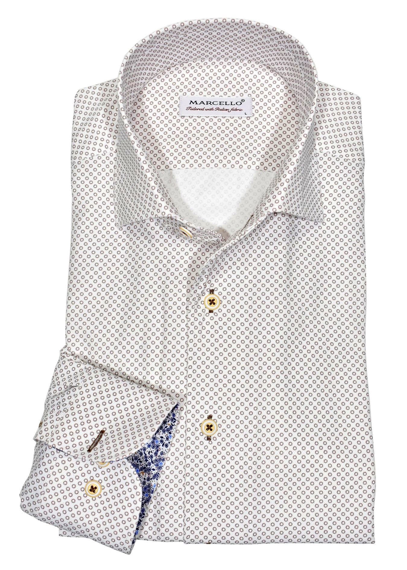 Marcello Sport Slim Fit Roll Collar Shirt