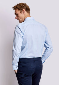 Bruun & Stengade Dane Slim Fit Subtle Stripe Woven Pattern Dress Shirt